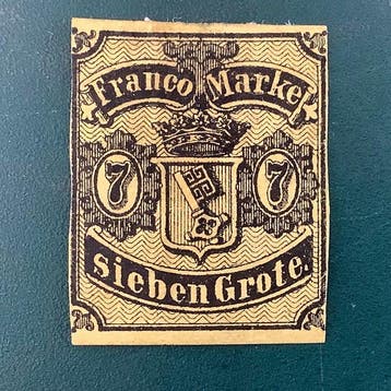 Bremen 1860 - 7 Grote wapenschild - Michel 3, Gestempeld