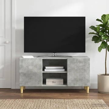 vidaXL TV-kast 102 x 34,5 x 50 cm Betongrijs Bewerkt hout, Minder dan 50 cm, Verzenden, Nieuw, Minder dan 100 cm