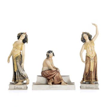Germany - Art Deco - Beeldje, Salome (3 sculptures) - 39 cm