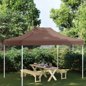 vidaXL Partytentdak 270 g/m² 4x3 m bruin, Verzenden, Nieuw, Partytent