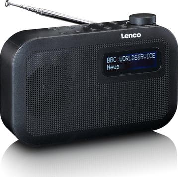 Radio op Batterijen - Draagbare Radio - FM / DAB Radio - Zwa, Verzenden, Zo goed als nieuw