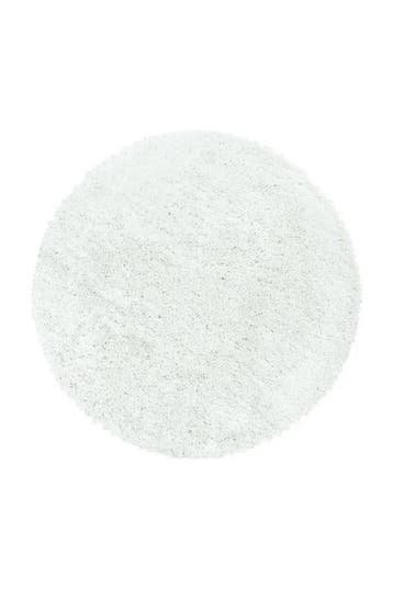 Rond Hoogpolig Vloerkleed | Shaggy | Fluffy | Wit | 80x80 cm, Verzenden, Nieuw
