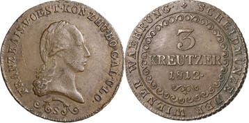 3 Kreuzer 1812, Kaiserreich Österreich Franz I 1804-1835, Verzenden