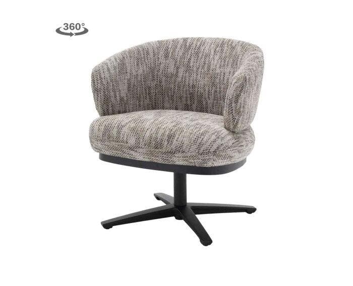 Tower Living Eetkamerstoel Perca draaibaar Chenille - TED 8, Huis en Inrichting, Stoelen, Nieuw, Ophalen of Verzenden