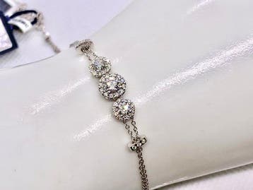 Recarlo - Tennis armband - 18 karaat Witgoud - 0.81ct. tw.