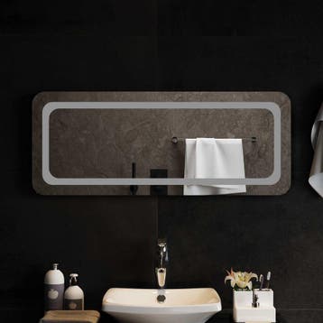 vidaXL LED Badkamer Spiegel Transparant 100 x 40 cm gehard, Huis en Inrichting, Verzenden, Nieuw