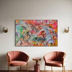 Timo Wedell - World on Fire - XXL - Abstract, Antiek en Kunst