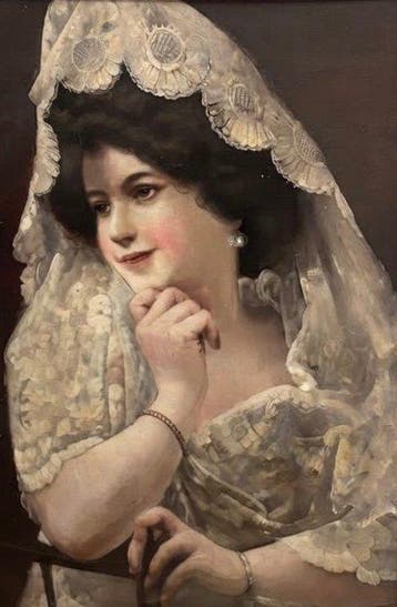 Circulo de ramon casas i carbó, Toegeschreven aan - Retrato, Antiek en Kunst