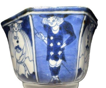 Beker - Japanese Arita Blue & White Faceted Cup – Dutch
