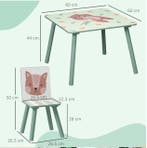Kinder Tafel met 2 Stoelen Hout met Rugleuning, Verzenden, Nieuw