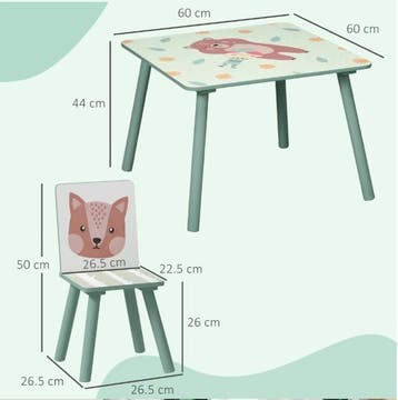 Kinder Tafel met 2 Stoelen Hout met Rugleuning, Verzenden, Nieuw