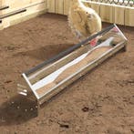vidaXL Kippen voederbak Zilver 108 x 20,5 x 20 cm, Dieren en Toebehoren, Verzenden, Nieuw