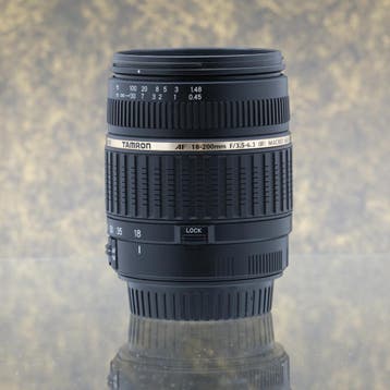 Tamron AF 18-200mm f/3.5-6.3 Macro voor Canon - Tweedehands, Gebruikt, Ophalen of Verzenden, Zonnekap, Canon EF
