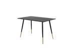 Eettafel - Auke - 120x85 cm - Zwart/Goud - Jörn, Verzenden, Nieuw