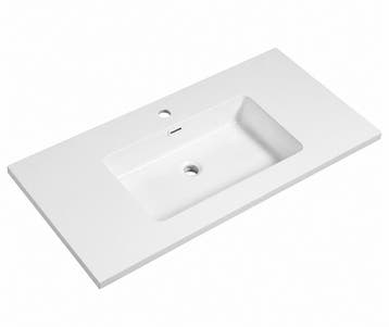 Badplaats Wastafel Angela 100 x 48 cm - Wit - Wasbak, Verzenden, Nieuw