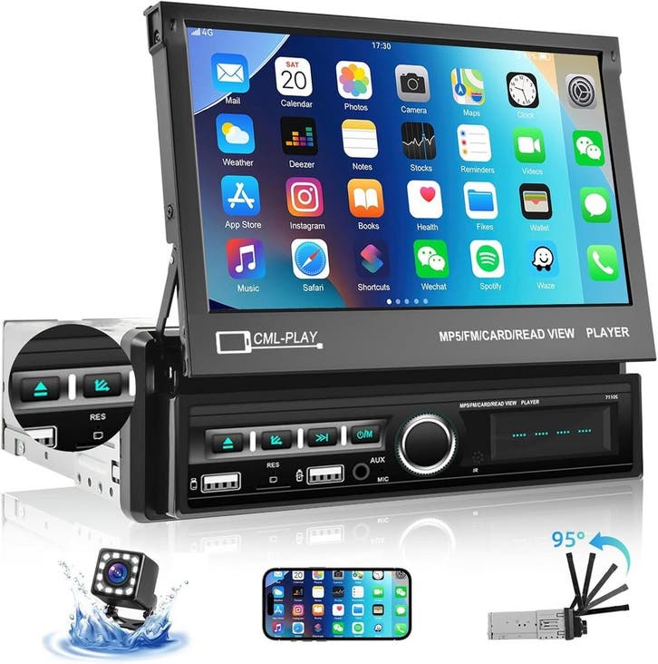 Autoradio 1 DIN 7 inch touchscreen | Retourdeal 29% Korting, Auto diversen, Autoradio's, Nieuw, Ophalen of Verzenden