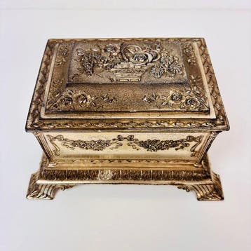 Sieradendoos - Antieke Japans Verzilverd Rococo doosje -
