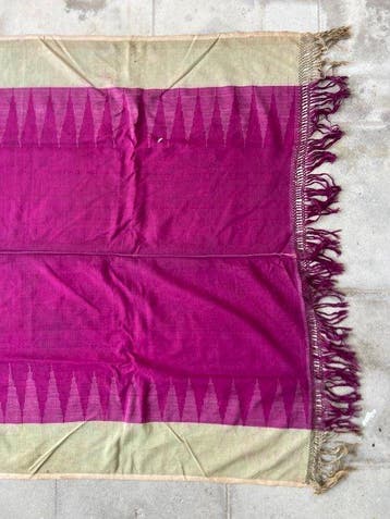 Ceremoniële stof / pagne / sari - Textiel - 284 cm - 82 cm