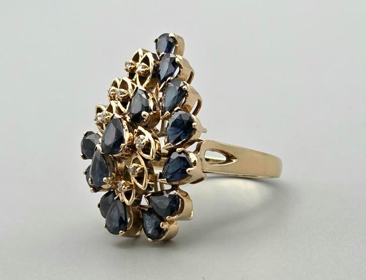 Gouden ringen! Keuze uit 850 Antieke en Vintage sieraden., Sieraden, Tassen en Uiterlijk, Antieke sieraden, Ring, Met edelsteen