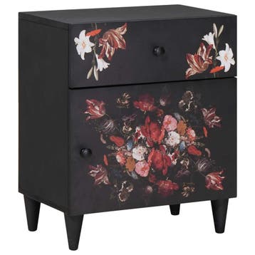 vidaXL Nachtkastje Multikleur 50 x 33 x 60 cm Massief Mango, Verzenden, Nieuw, 55 tot 70 cm, 45 tot 65 cm