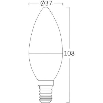 LED Lamp - E14 Fitting - Brinton - 6.5W 630lm - 840, Huis en Inrichting, Ophalen of Verzenden, Nieuw, E14 (klein), Led-lamp