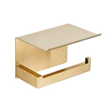 Wc-rolhouder mat goud met planchet, Verzenden, Nieuw
