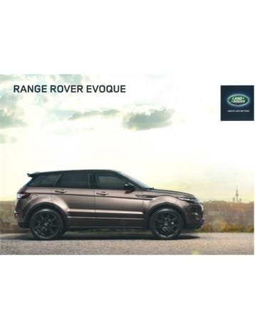 2014 RANGE ROVER EVOQUE BROCHURE NEDERLANDS, Boeken, Nieuw, Author