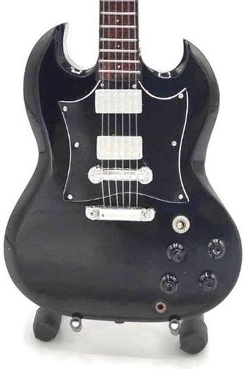 Miniatuur replica Gibson SG gitaar - Angus Young - AC/DC, Ophalen of Verzenden, Nieuw, Pop, Beeldje of Miniatuur