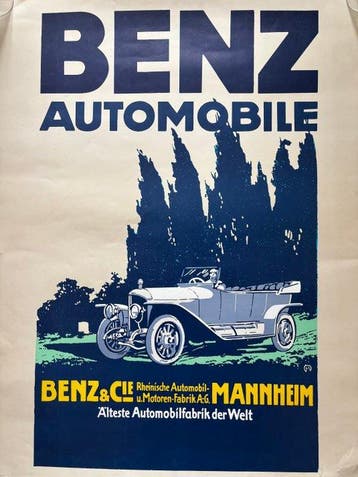 Benz - Automobile Mannheim manifesto automobilistico - Jaren