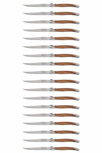 Laguiole - 18x Steak Knives - Brown - style de -