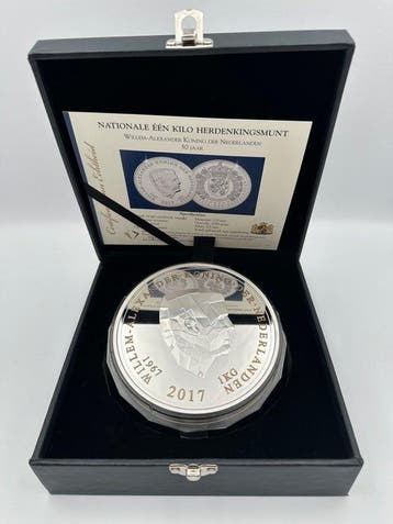 Nederland. 1 Kilo Herdenkingsmunt 2017 Koning