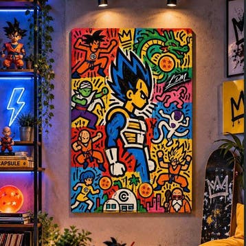 Ldm. - “Vegeta Pop Street Art | Keith Haring Inspired ” by, Nieuw