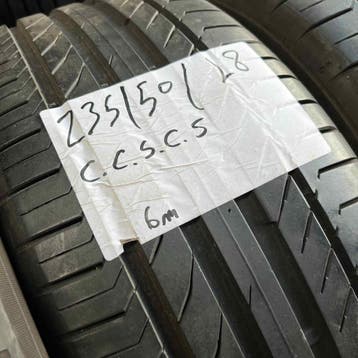 2 x Continental SportContact 5 235-50-18 Zomerbanden 6mm, 18 inch, Gebruikt, Ophalen of Verzenden, 235 mm