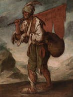 North italian school (XVIII) - Roving traveler, Antiek en Kunst, Kunst | Schilderijen | Klassiek