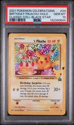 Pokémon - 1 Graded card - PSA 10 GEM MINT Birthday Pikachu, Nieuw