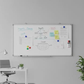 Magnetisch Whiteboard 100x50cm met Aluminium Frame - Modern, Verzenden, Nieuw