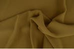 15 meter chiffon stof - Donker beige, 120 cm of meer, Beige, Ophalen of Verzenden, Polyester