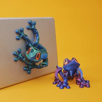 Bewegende 3D Geprinte Boomkikker - Decoratie & Bureau Speelg, Verzenden, Nieuw in verpakking