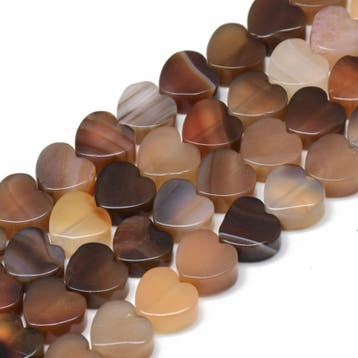 2 x hart kraal van Carnelian Carneool 10 x 10 x 5mm gat:..., Ophalen of Verzenden, Nieuw, Kraal