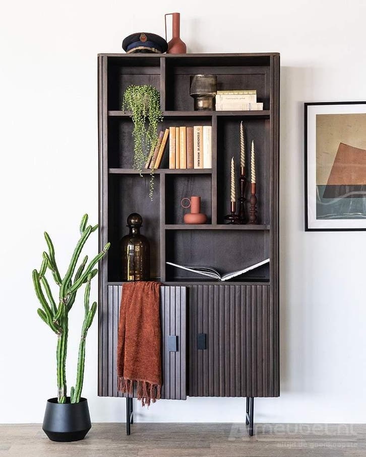 Boekenkast Remi - Bruin - 95732 - bergkasten, Huis en Inrichting, Kasten | Buffetkasten, Nieuw, Overige materialen