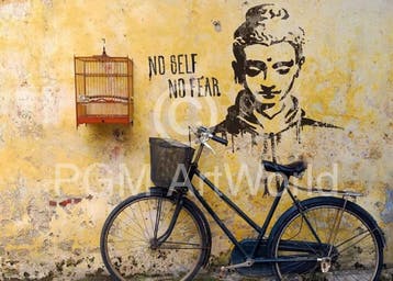 Kunstdruk Edition Street - No self no fear 50x70cm, Verzenden, Nieuw