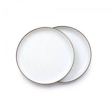 Enamel Dinerborden Set van 2 - Barebones, Ophalen of Verzenden, Nieuw