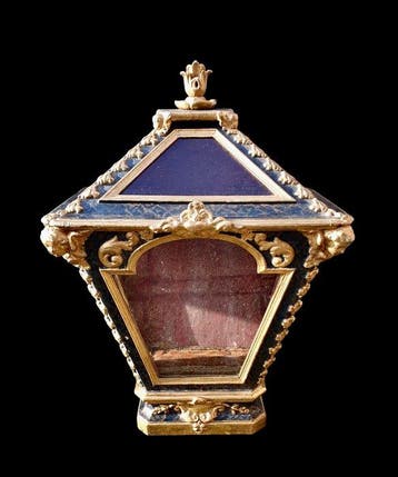 Antiek Relikwie - Hout, Glas, Textiel - 1750-1800 - 70 cm