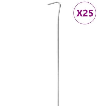 vidaXL Tentharingen 25 st Ø3 mm 23 cm gegalvaniseerd staal, Verzenden, Nieuw