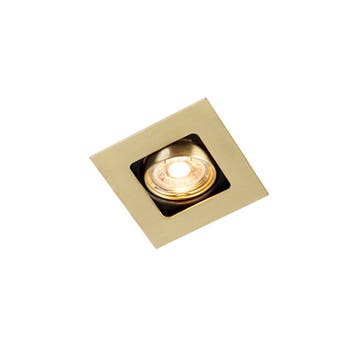 Smart inbouwspot messing vierkant incl. wifi GU10 - Artemis, Verzenden, Nieuw