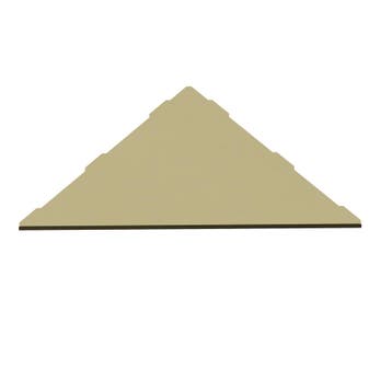 Flat Corner hoekplanchet inbouw 25x25 cm mat goud, Verzenden, Nieuw