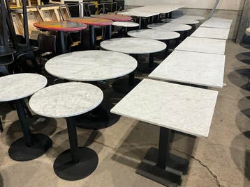 Partij marmeren tafels, Ophalen, Gebruikt, Meubilair