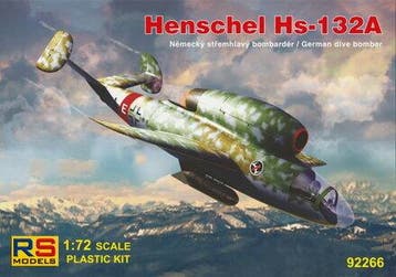 RS MODELS 92266 HENSCHEL HS-132A GERMAN DIVE BOMBER 1/72, Verzenden, Nieuw
