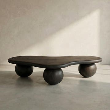 *WOONWINKEL* Organische Salontafel Hout Met Polpoten, Huis en Inrichting, Tafels | Salontafels, Verzenden, Nieuw