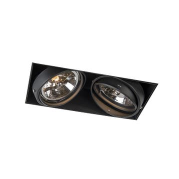 Inbouwspot zwart AR111 draai- en kantelbaar trimless, Verzenden, Nieuw